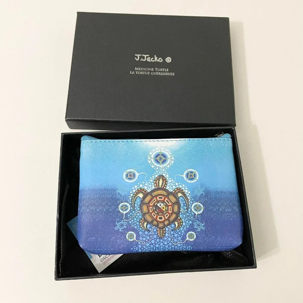 Medicine Turtle James Jacko Change Wallet Coin Purse Native Odawa Pottawatomi